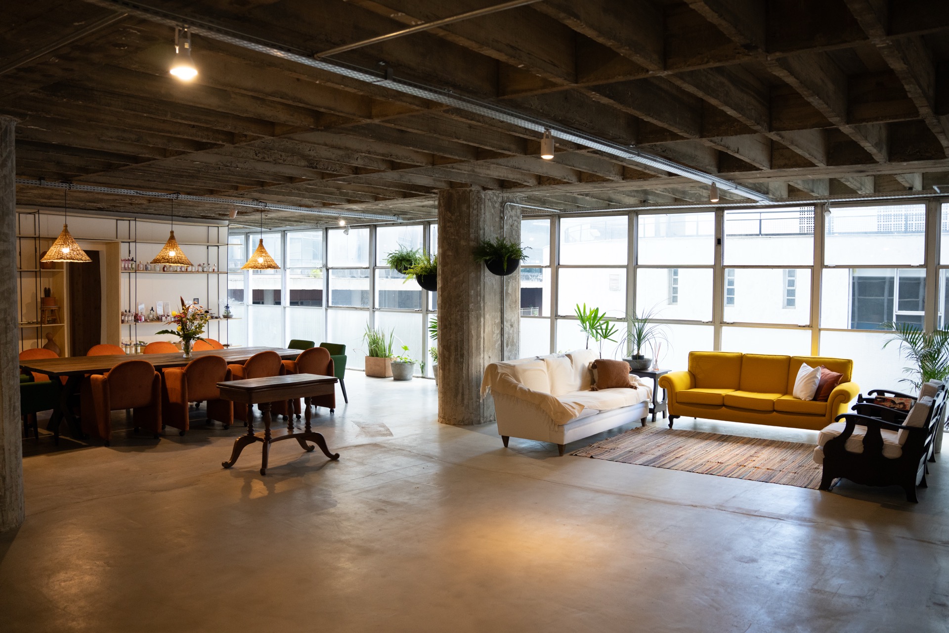 Interior do Bloco B no Complexo Copan em São Paulo